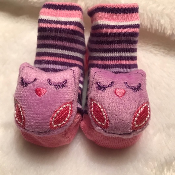 Newborn Baby 3D Owl Sock Booties - Picture 1 of 7